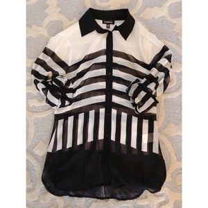Bebe striped blouse